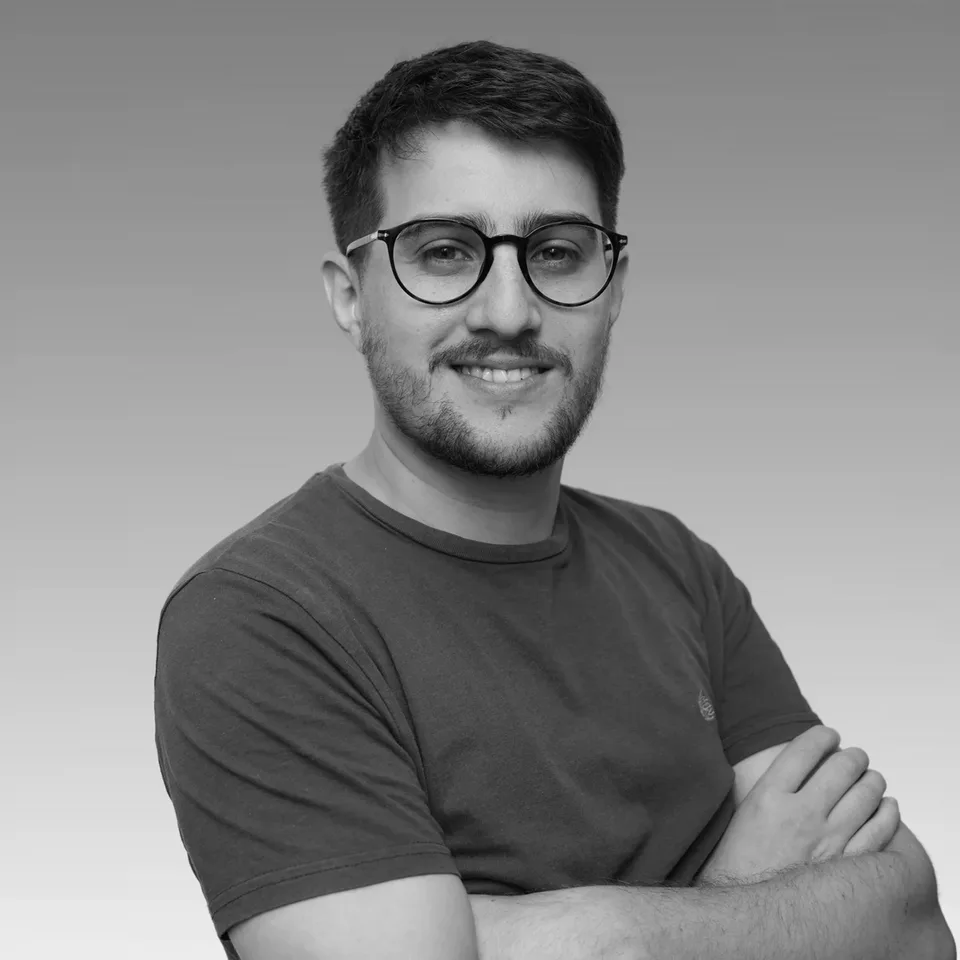 Retrato de Pablo Pilanski en blanco y negro