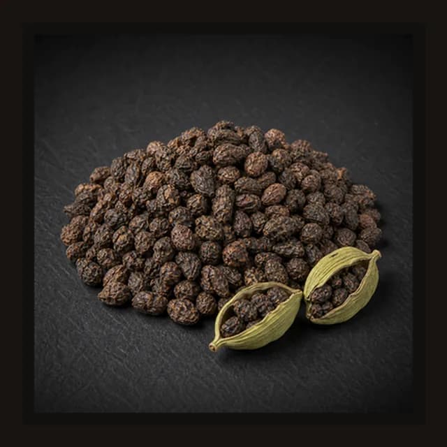 Imagen generada de semillas de cardamomo.